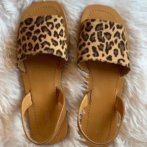 Leopard print sandals